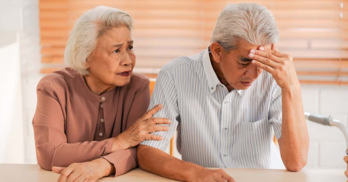 Early Memory Loss Warning Signs And Why Senior Living Can Help 1 Worried-Elderly-Couple-Facing-Early-Memory-Loss